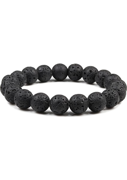10 mm Volkanik Kaya Charm Bilezik Kadınlar Için Boncuklu Buda Elastik Doğal Taş Halat Bilezikler ve Bilezikler Tibet Takı (Yurt Dışından)