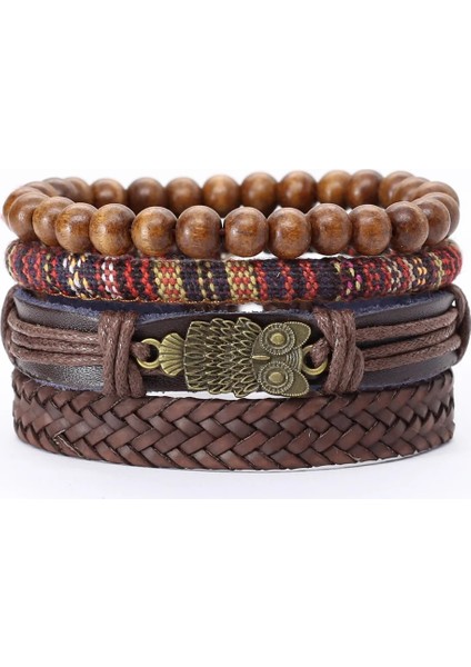 Stil 7 Tanrı Inancı Siyah Gitar Yaprak Boncuk Bileklik Deri Bilezik Set Erkekler Bilezikler Kadın Homme Moda Takı Aksesuarları (Yurt Dışından)