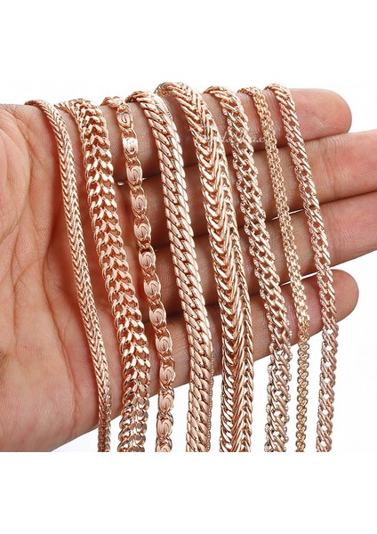 CB01 20C Rose Gold Bilezik Kadın Erkek Kaldırmak Salyangoz Tilki Kuyruğu Venedik Link Zincirleri Bayan Erkek Bilezikler Moda Hediye Cbb1 Için Dolgulu (Yurt Dışından) indirimleri