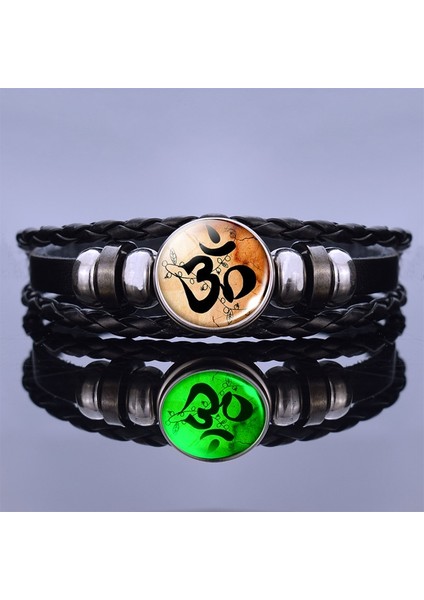 6 Beden 7 Çakra Bilezik Aydınlık Yoga Meditasyon Sembolü Örgülü Deri Bilezik Erkek Kadın Hint Takı Moda Aksesuarları (Yurt Dışından)