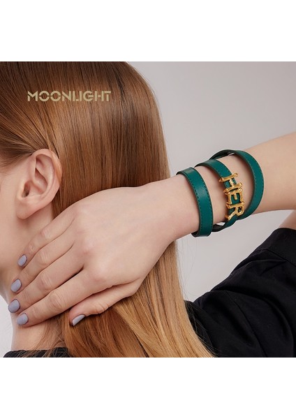 17CM Tarzı Blue2 Gümüş Düğme Moonlıght Deri Bilezikler Kadınlar Için Yeni Moda Üç Daire Çok Katmanlı Wrap Bilezik Kadın Bileklik Takı Hediye (Yurt Dışından) fiyatları