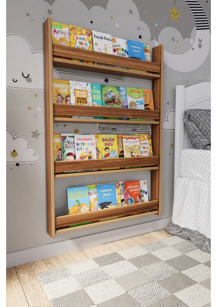 Montessori 4 Raflı Çocuk Kitaplığı fiyatları