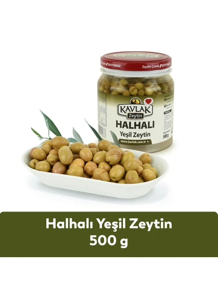 Kavlak Halhalı Yeşil Zeytin 500 gr