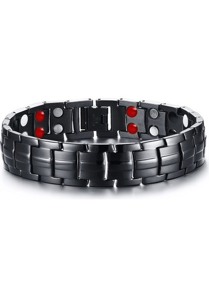 22CM Tarzı BG4IN1-2LINK Yeni Sıcak Satış Moda Sağlık Erkek Hologram Bilezikler Erkekler Için Enerji Zinciri Erkek Seramik Bilezik (Yurt Dışından)