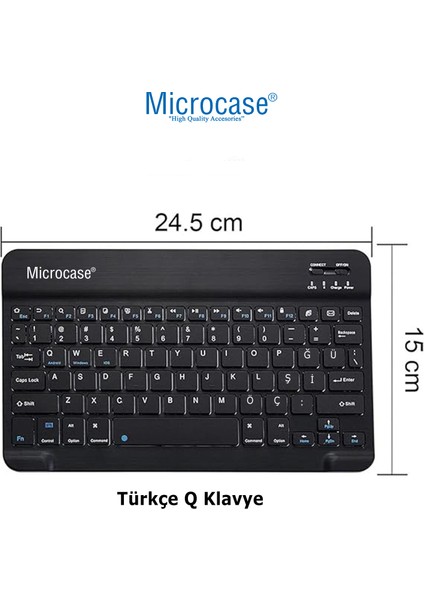 ipad Pro 11 Tablet Türkçe Bluetooth Klavye+Mouse+Tablet STANDI-SIYAHAL8126