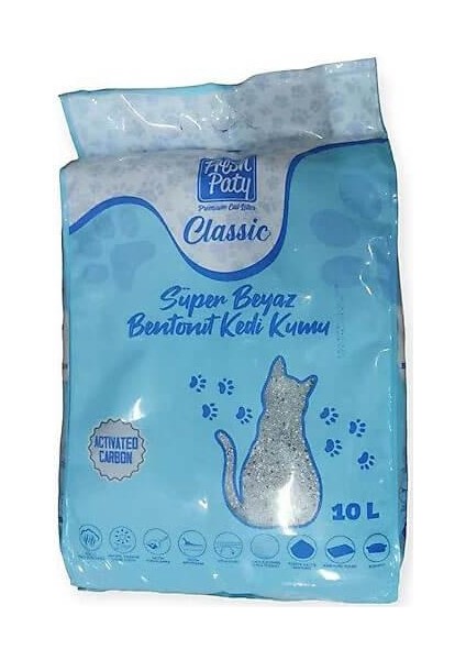 Fresh Paty Aktif Karbonlu Kokusuz Topaklaşan Classic 10 Lt Kedi Kumu