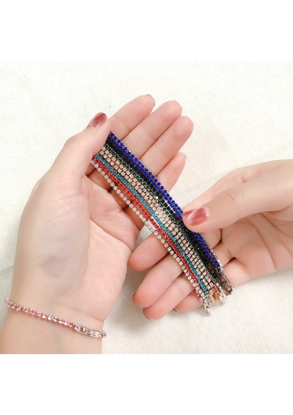Rosegold Şeffaf H113 Zhouyang Tenis Bilezik Kadınlar Için Lüks Stil 4 Renk 4 Pençeler Mozaik Kübik Zirkonya Gümüş Renk Moda Takı Hediye H095 (Yurt Dışından) indirimleri