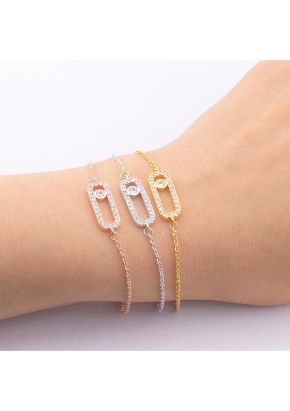 Gümüş Rengi Zirkonya Şık Kristal Boncuk Boho Bilezik ve Kadınlar Için Bilezikler Paslanmaz Çelik Bilezik Charm Gül Altın En Iyi Hediye (Yurt Dışından) modelleri