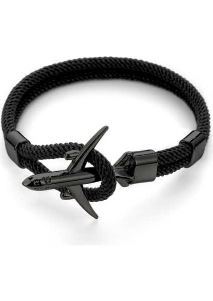 Mavi Siyah Moda Uçak Bilezik Erkekler Kadınlar Için 4mm Milan Halat Braclet Kırmızı Siyah Açık Kurtarma Survival Braslet Lover Pulseras Için Hediye (Yurt Dışından) fiyatları