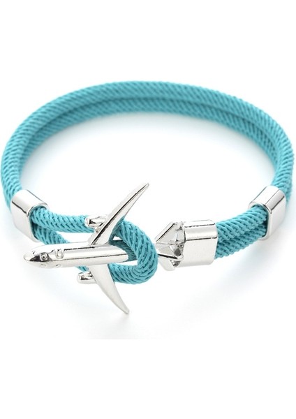 Mavi Siyah Moda Uçak Bilezik Erkekler Kadınlar Için 4mm Milan Halat Braclet Kırmızı Siyah Açık Kurtarma Survival Braslet Lover Pulseras Için Hediye (Yurt Dışından) modelleri