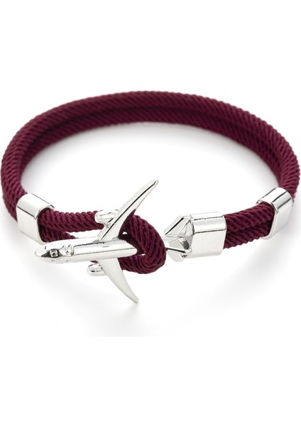 Mavi Siyah Moda Uçak Bilezik Erkekler Kadınlar Için 4mm Milan Halat Braclet Kırmızı Siyah Açık Kurtarma Survival Braslet Lover Pulseras Için Hediye (Yurt Dışından) fırsatları