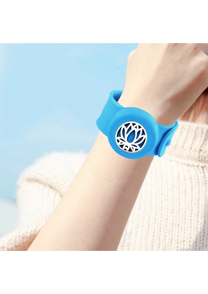 Siyah Renk Bant Stili PC521 Yaşam Çiçeği Tokat Bilezik Uçucu Yağ Bileklik Difüzör Aromaterapi Silikon Ayarlanabilir Bileklik Çocuk Parfüm Madalyon (Yurt Dışından) modelleri