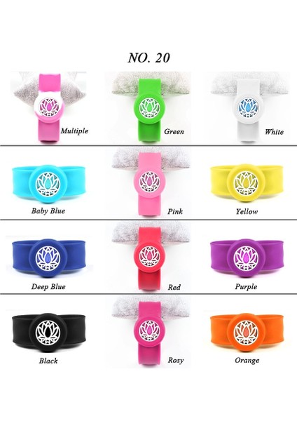 Yeşil Bileklik Stili No.20 Boyutu Carvort Ayarlanabilir Çocuklar Bilezik Uçucu Yağ Difüzör Madalyon Renkli Bileklik Çocuk Bilezikler Tokat Silikon Bileklik (Yurt Dışından)