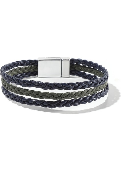 SF397 Wybu Dört Stil Charm Bilezik Kadınlar Için Genç Kız Çok Katmanlı Geniş Deri Wrap Bilezik Takı Hediye Fikri Bileklikler Takı (Yurt Dışından)