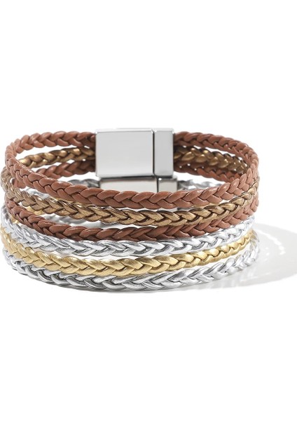 SF397 Wybu Dört Stil Charm Bilezik Kadınlar Için Genç Kız Çok Katmanlı Geniş Deri Wrap Bilezik Takı Hediye Fikri Bileklikler Takı (Yurt Dışından) modelleri