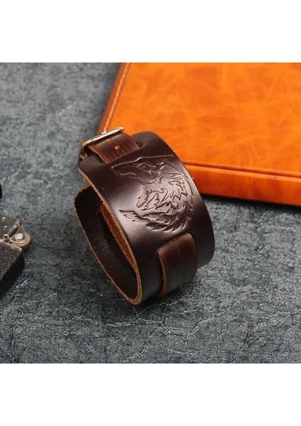 Kurt Siyahı Unk Kurt Bilezik Erkek Deri Wrap Hayvan Bilezik Kadınlar Için Bileklik Takı Hediye Onun Için Pulseira Masculina Nm-11 (Yurt Dışından) indirimleri