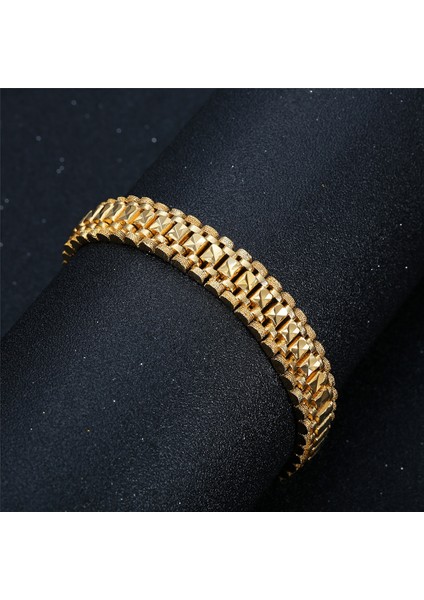 SL166AG Tıknaz Erkek El Zinciri Bilezikler Erkek Bijoux Goldsilver Renk Zincir Bağlantı Bilezik Erkekler Için Takı Pulseira Masculina (Yurt Dışından) indirimleri