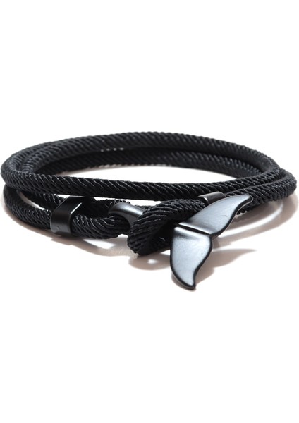 Siyahkuyruksiyah Moda Paracord Bilezikler Erkek Kadın Yaratıcı Kaplumbağa Kuyruğu Hayvan Braslet Ayarlanabilir Makrom Braclet Rahat Takı Aksesuarları (Yurt Dışından)