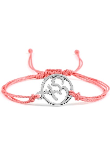 Pembe Ayarlanabilir 26 Renk Balmumu Iplik Bilezikler Bohemian Charm Om Sembol Örgülü Halat Bilezik Kadın Erkek Moda El Yapımı Takı (Yurt Dışından)