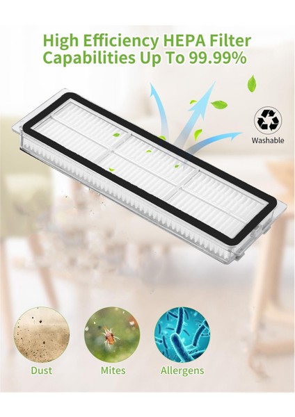 D10 PLUS/D10S PLUS/L10 PLUS/Z10 Pro Robotlu Süpürge Yedek Parçaları Ana Yan Fırça Filtre Paspas Bez Bez (Yurt Dışından)