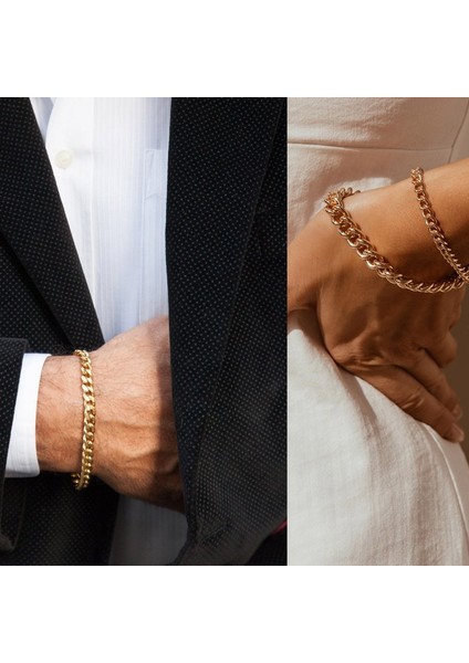 23CM 9 Inç Tarzı Gümüş 9mm Küba Link Zinciri Bilezik Erkekler Kadınlar Çiftler Için Paslanmaz Çelik Bileklikler Boyfreind Kocalarına 3mm (Yurt Dışından) indirimleri