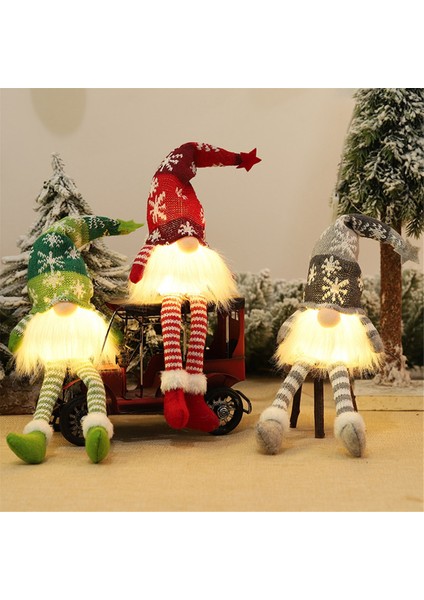 35 cm Parlayan Gnome Yılbaşı Dekoru Yüzü Olmayan Bebek Gece Lambası Ev Navidad Natal 2024 Yeni Yıl Çocuk X-Hediyeler (Yurt Dışından)