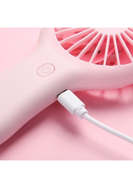 El Tipi Mini Fan Taşınabilir USB Şarjı Kullanışlı Küçük Fanlar Mancınık Cep Tabanlı El Tipi Fan Dış Mekan Fanı-Beyaz (Yurt Dışından)