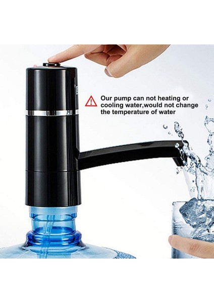 Elektrikli Su Şişesi Pompası 5 Galon, USB Kablosuz Taşınabilir Otomatik Sürahi Içme Dağıtıcı Filtresi Ev Ofis Için, Siyah (Yurt Dışından) fırsatları