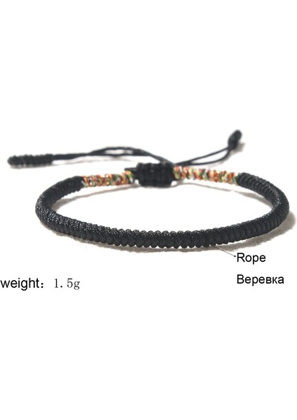 No.9 Boyutu Ay Kız Yeni Moda Tibet Budist Şanslı Sevgilisi Bilezik Erkekler Kadınlar Düğümlü El Yapımı Buda Charm Bilezikler Hediye (Yurt Dışından)