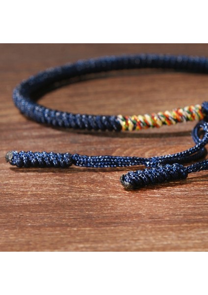 No.9 Boyutu Ay Kız Yeni Moda Tibet Budist Şanslı Sevgilisi Bilezik Erkekler Kadınlar Düğümlü El Yapımı Buda Charm Bilezikler Hediye (Yurt Dışından)