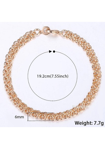 8 Inç 20CM Tarzı CB09 Davieslee Wome Için Bilezikler Gül Altın Dolgulu Zincirler Erkek Bayan Bracelat Tilki Kuyruğu Dövülmüş Bismark Zincir cm Dcbb1 (Yurt Dışından)