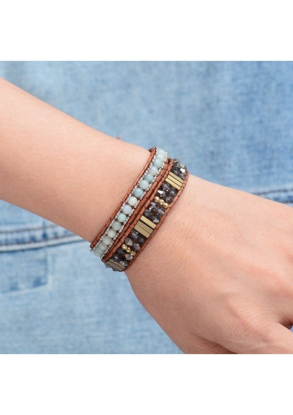 Kadınlar Strand Bilezik High End Ite Taş Kristal Vintage Wrap Bilezikler Manşet Bileklik Takı (Yurt Dışından) modelleri
