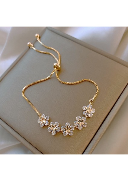 B053 Basit Tasarım Titanyum Çelik Pull-Out Ayarlanabilir Bilezik Altın Renk Kadınlar Için Yılan Zincir Bileklik Kız Erkek Boncuk Takı Hediye (Yurt Dışından)