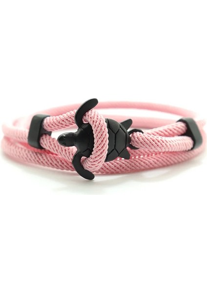 Zenciboynuzlupembe Moda Paracord Bilezikler Erkek Kadın Yaratıcı Kaplumbağa Kuyruğu Hayvan Braslet Ayarlanabilir Makrom Braclet Rahat Takı Aksesuarları (Yurt Dışından)