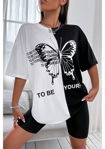 To Be Yourself Baskılı Tasarım Tshirt