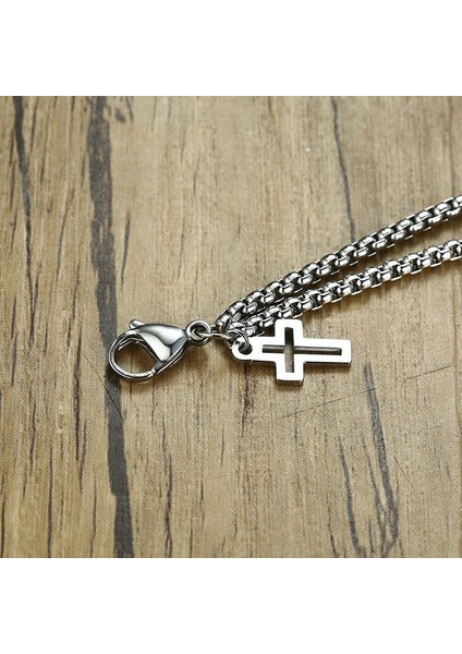 22CM Tarzı Siyah Yeşil Erkekler Paslanmaz Çelik Istakoz Pençe Toka Kapatma Için Çapraz Charms Bilezik ile Çift Strand Rolo Zinciri (Yurt Dışından) indirimleri