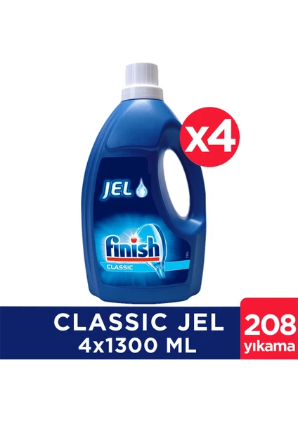 Classic Jel 4x1300 ml Bulaşık Makinesi Deterjanı