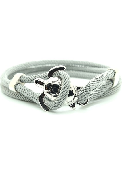 Gümüşkaplumbağagri Moda Paracord Bilezikler Erkek Kadın Yaratıcı Kaplumbağa Kuyruğu Hayvan Braslet Ayarlanabilir Makrom Braclet Rahat Takı Aksesuarları (Yurt Dışından)