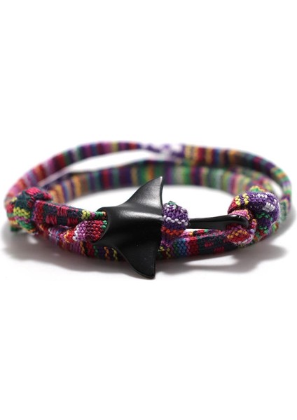 Stil 4 Sevimli Deniz Yaşamı Manta Bilezik El Yapımı Dokuma Halat Braclet Bohemia Erkek Kadın Makrome Braslet Ayarlanabilir Etnik Takı Pulsera (Yurt Dışından)