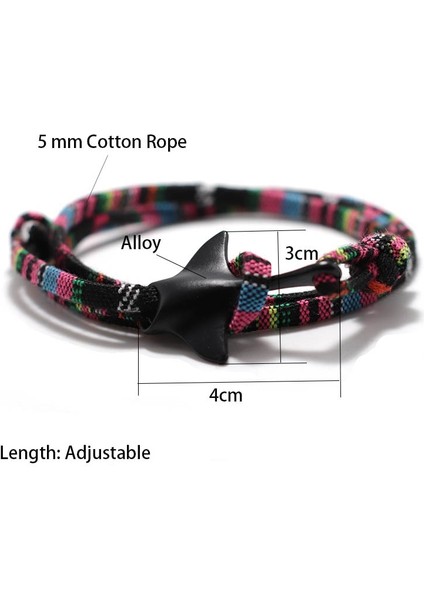 Stil 4 Sevimli Deniz Yaşamı Manta Bilezik El Yapımı Dokuma Halat Braclet Bohemia Erkek Kadın Makrome Braslet Ayarlanabilir Etnik Takı Pulsera (Yurt Dışından)