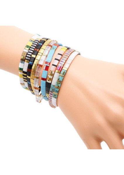 No.25 Boyutu Kadınlar Için Bohem Bilezikler Mıyukı Tila Boncuk Bilezik Boho Renkli Pulseira Mujer Ayarlanabilir Takı Moda Hediye Yeni (Yurt Dışından) fırsatları