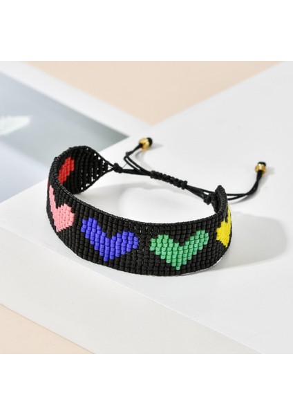 Sarı Zmzy Bohem Bilezik Femme Bayan Geometrik Desenler Manşet Bilezik Mıyukı Boncuk El Yapımı Dokuma Bilezik Moda Takı (Yurt Dışından)