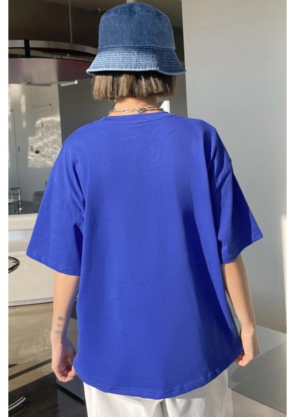 Only Trendwear Pattern Blue Baskılı Tasarım Tshirt fırsatları