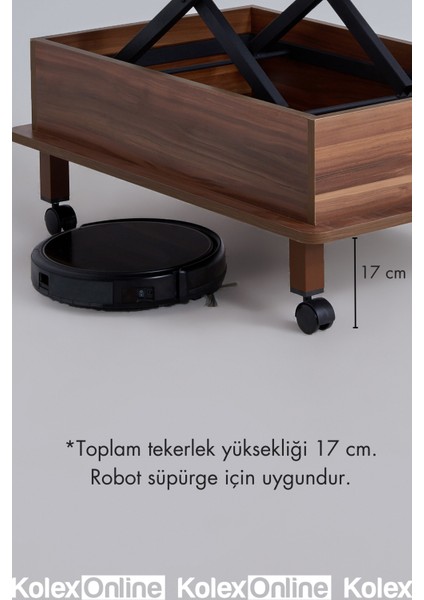 Masa Tekeri Sehpa Tekeri Sihirli Sehpa Tekeri, Metal Kırılmaz Ceviz Renk fiyatları