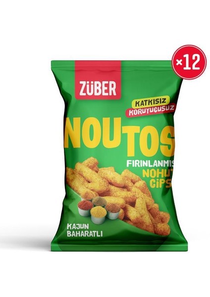 Noutos Fırınlanmış Nohut Cipsi Kajun Baharatlı  55g X 12 Paket