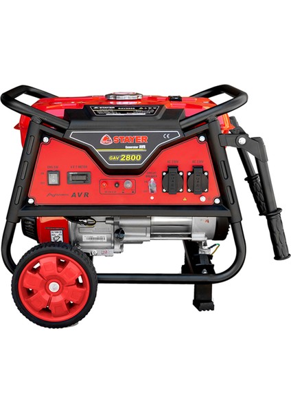 GAV2800E Benzinli Ipli Monofaze Jeneratör 2.8 Kw
