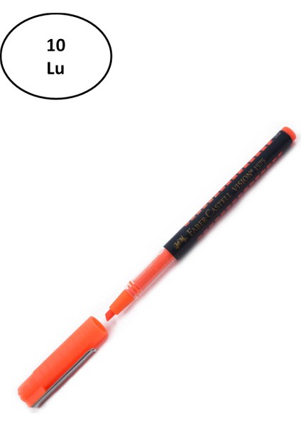 Faber Castell Fc 1575 Vision Kalem Tipi Fosforlu Turuncu Kalem 10'lu
