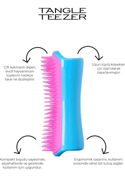 Tangle Teezer Pet Deshedding Blue Pink