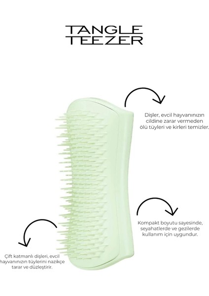 Tangle Teezer Pet Puppy Brush Grooming Green Köpek Bakım Fırçası