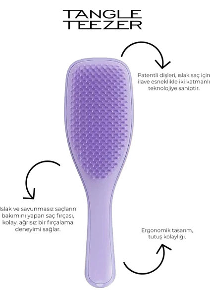 Tangle Teezer Wet Hair Naturally Curly Lilac Saç Fırçası